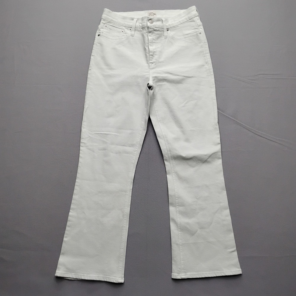 J.Crew Billie Demi Boot Crop Jeans Mint Green High Rise Stretch Size‎ 29